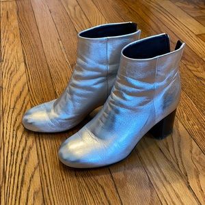 Silver booties